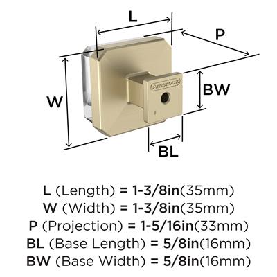 Glacio Premium Square Cabinet Knob