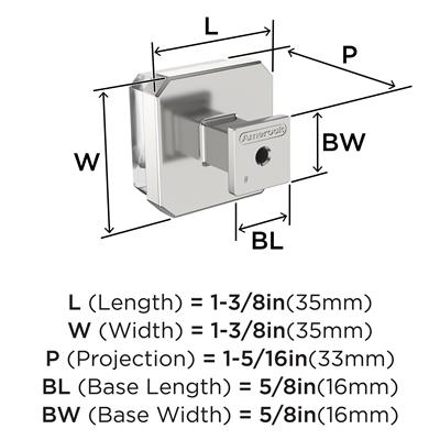 Glacio Premium Square Cabinet Knob