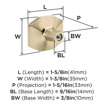 Carrione™ Rectangle Knob