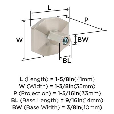 Carrione™ Rectangle Knob