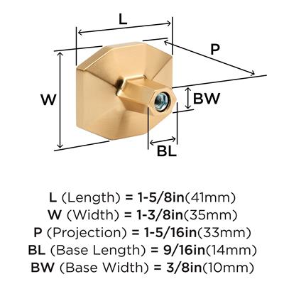 Carrione™ Rectangle Knob