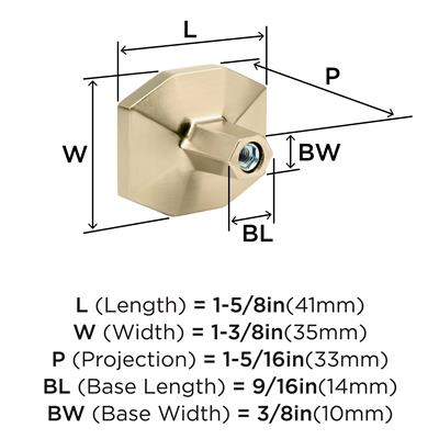 Carrione™ Rectangle Knob