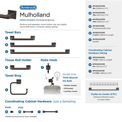 Mulholland Double Prong Robe Hook