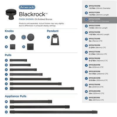 Blackrock Cabinet Knob