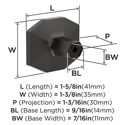 St. Vincent Rectangle Cabinet Knob