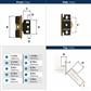 3/4 inch (19mm) Door Thickness Full Inset, Full Wrap, Ball Tip Hinge - 1 Pack