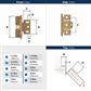 3/4 inch (19mm) Door Thickness Full Inset, Full Wrap, Ball Tip Hinge - 1 Pack