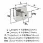 Glacio Premium Square Cabinet Knob