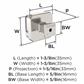 Glacio Premium Square Cabinet Knob