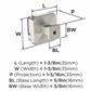 Glacio Premium Square Cabinet Knob