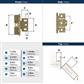 3/4 inch (19mm) Door Thickness Full Inset, Full Wrap, Ball Tip Hinge - 1 Pack