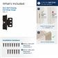 3/4 inch (19mm) Door Thickness Full Inset, Full Wrap, Ball Tip Hinge - 1 Pack