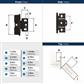 3/4 inch (19mm) Door Thickness Full Inset, Full Wrap, Ball Tip Hinge - 1 Pack