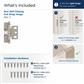 3/4 inch (19mm) Door Thickness Full Inset, Full Wrap, Ball Tip Hinge - 1 Pack