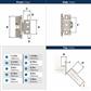 3/4 inch (19mm) Door Thickness Full Inset, Full Wrap, Ball Tip Hinge - 1 Pack